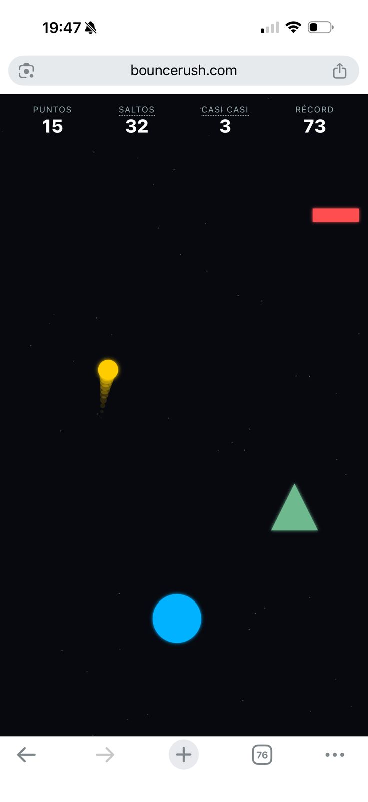 Gameplay: tap to jump and steer.