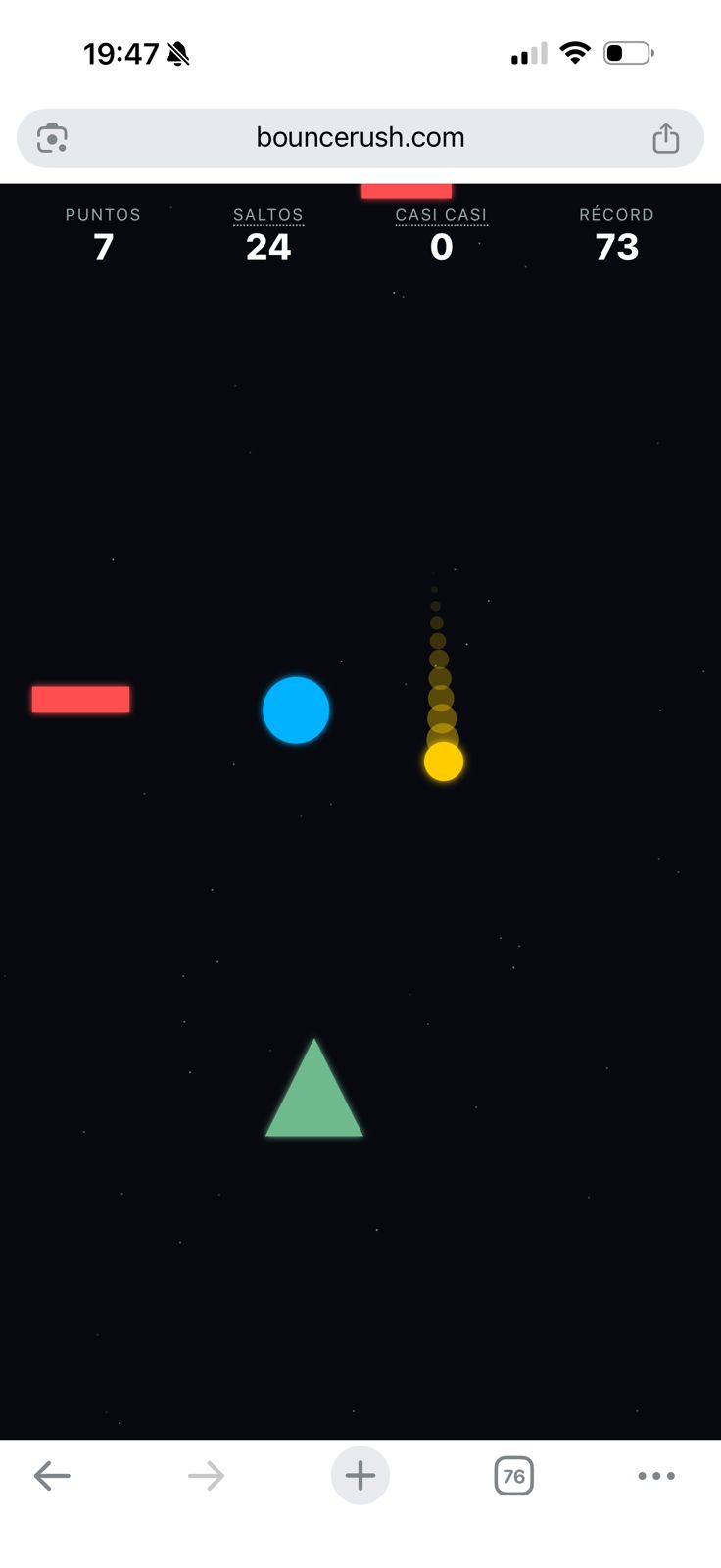 Gameplay: adjust direction with where you tap.